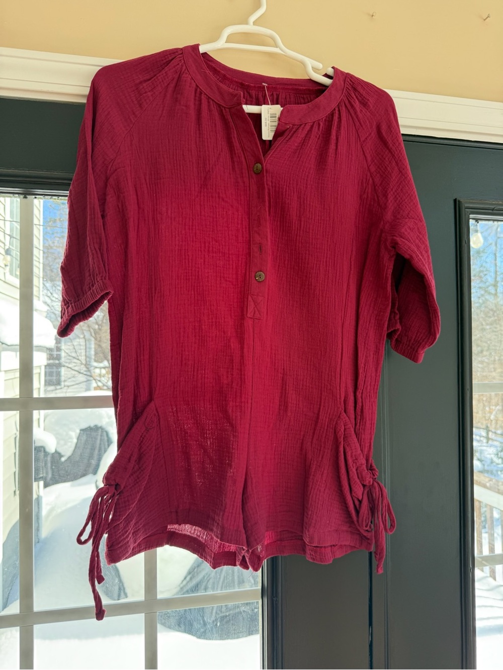 Women's Red Cotton jumper - Size S